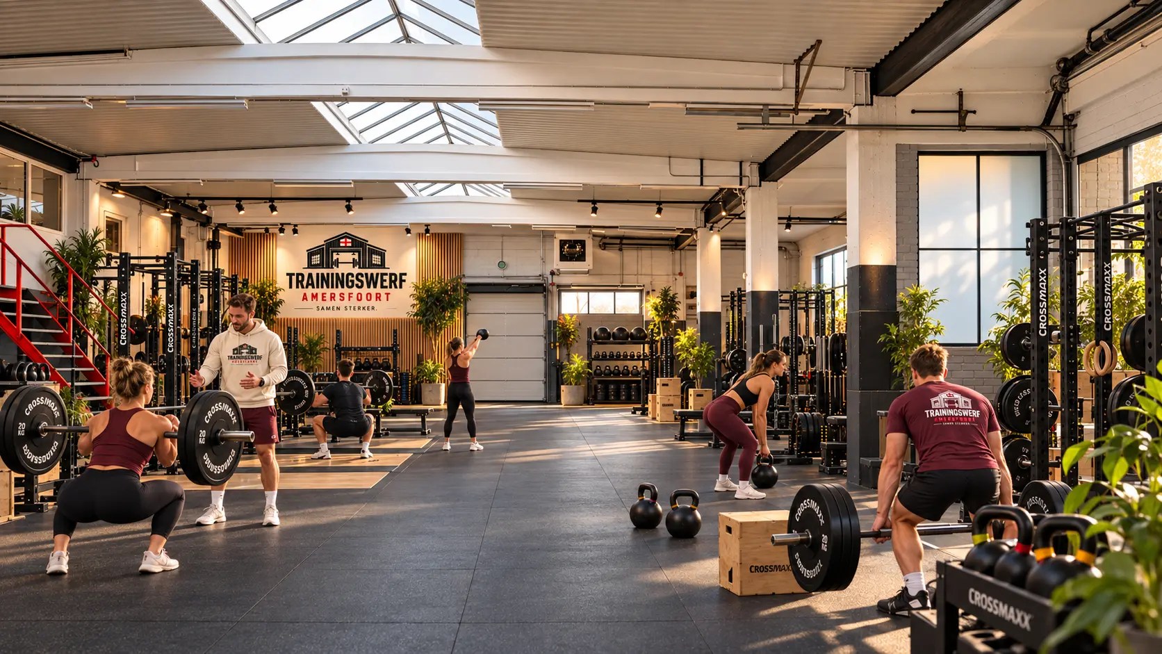 Groep functionele fitness op de trainingsvloer